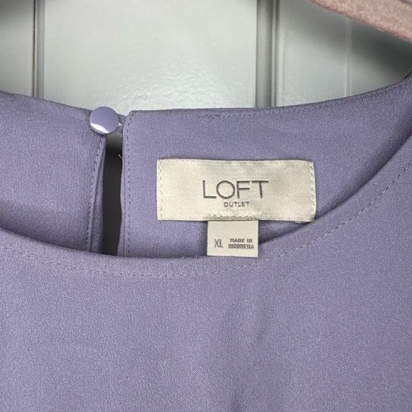 LOFT Outlet Women’s Lavender Ruffle Back Swing Dress – Size XL - Picture 5 of 6